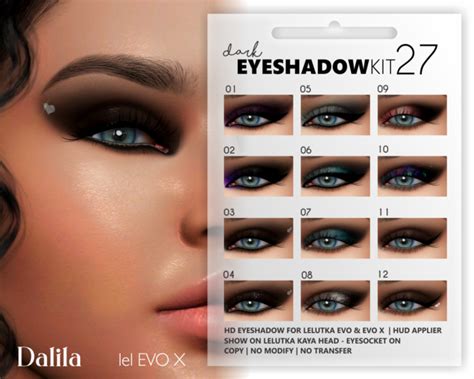 Second Life Marketplace Dalila Dark Eyeshadow Kit 27