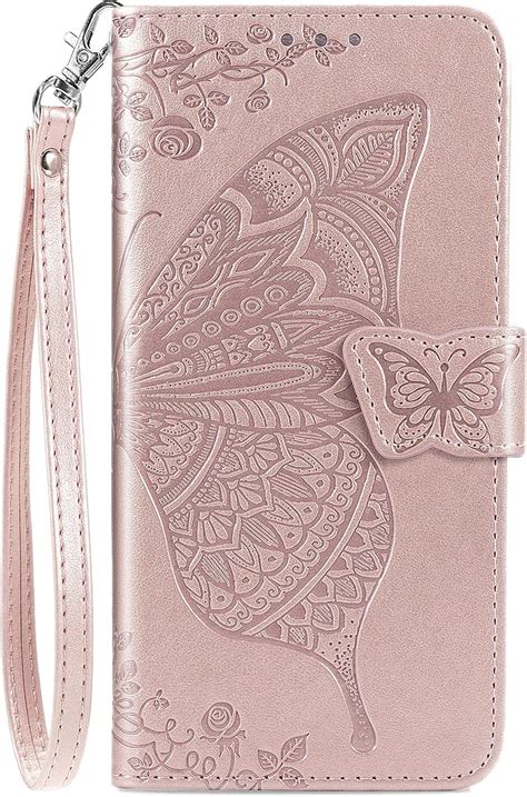 Amazon Digplus For Iphone Wallet Case Butterfly Flower