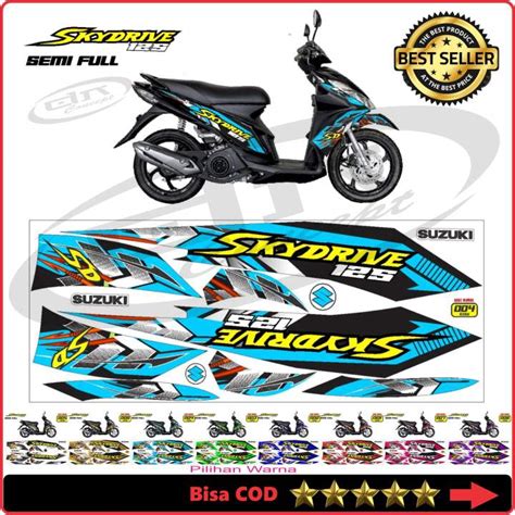 Striping Suzuki Skydrive Variasi Stiker Motor Sticker Decal Desain