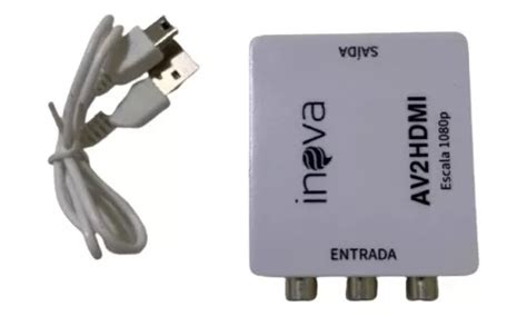 Mini Adaptador Rca Av Conversor P Hdmi 1080p Av2hdmi Parcelamento