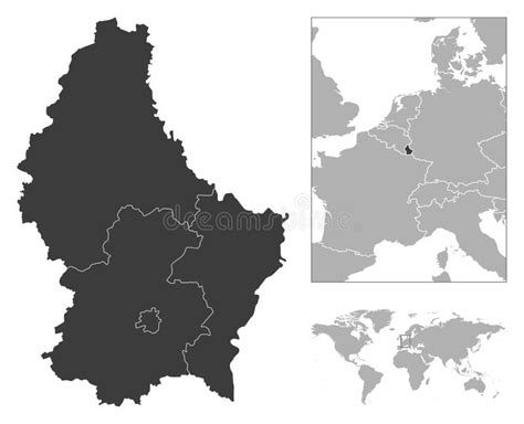 Luxemburgo Detalla El Esquema Del Pa S Y La Ubicaci N En El Mapa