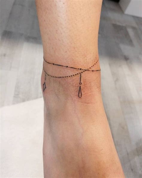 Anklet Tattoos Cute Enough To Replace Your Jewellery Tattoo