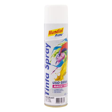 Tinta Uso Geral Spray Branco Brilhante Mundial Prime Lata Ml Gtin