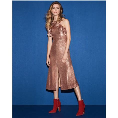 C Meo Collective Dresses Cmeo Collective Illuminated Copper Sequin