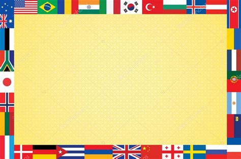 Background With Frame Made Of Flags Stock Vector Image By Romantiche