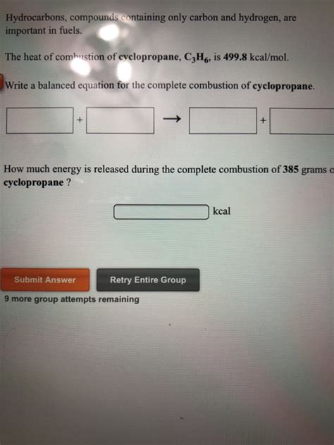 Solved Hydrocarbons Compounds Containing Only Carbon And Chegg