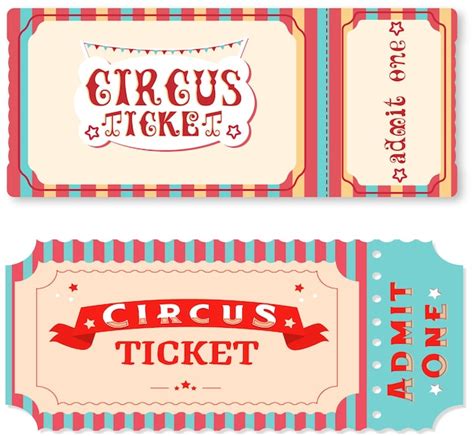 Premium Vector Circus Ticket Vector Image Horizontal Circus Ticket