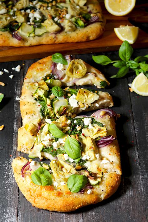 Artichoke Spinach Flatbread Pizza The Last Food Blog