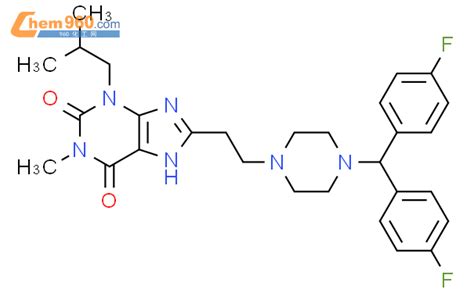 90749 42 1 1H Purine 2 6 Dione 8 2 4 Bis 4 Fluorophenyl Methyl 1