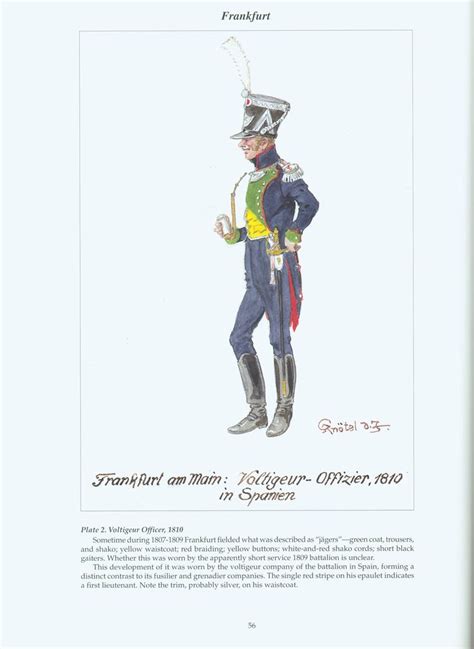 The Confederation Of The Rhine Frankfurt Plate Voltigeur Officer