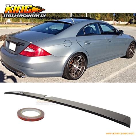 For 04 06 Benz CLS Class W219 L Type Roof Spoiler ABS Painted Black