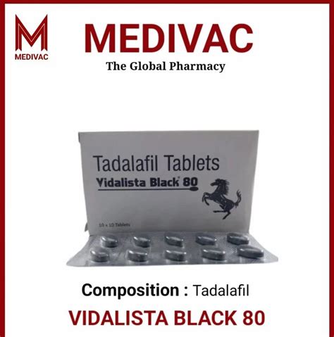 Vidalista Black Mg Tadalafil Tablet At Rs Stripe Erectile