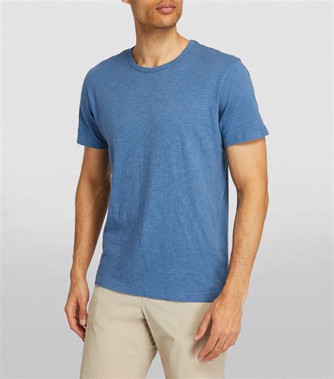 Sunspel Pima Cotton Linen T Shirt Harrods US