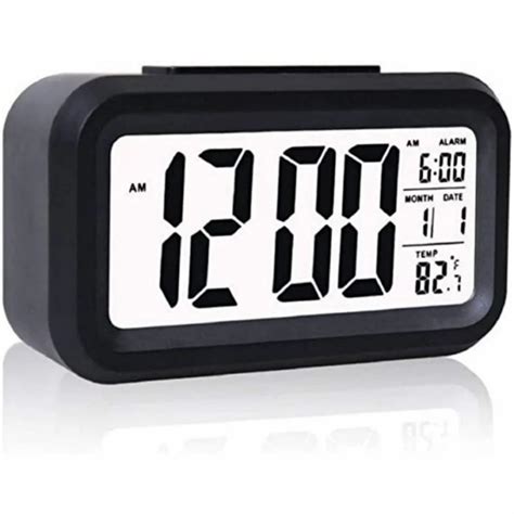 Rectangular Black Lcd Digital Alarm Clock Size Small At Rs 160piece