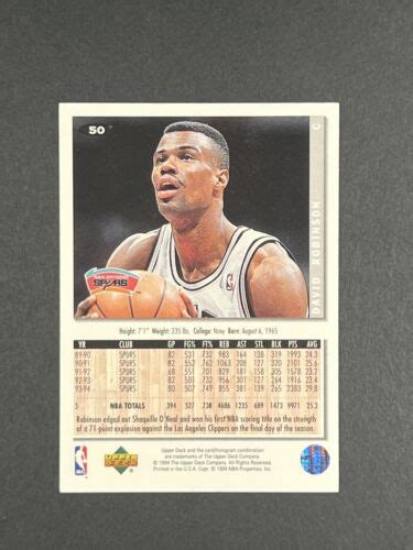 Upper Deck Collector S Choice David Robinson For Sale