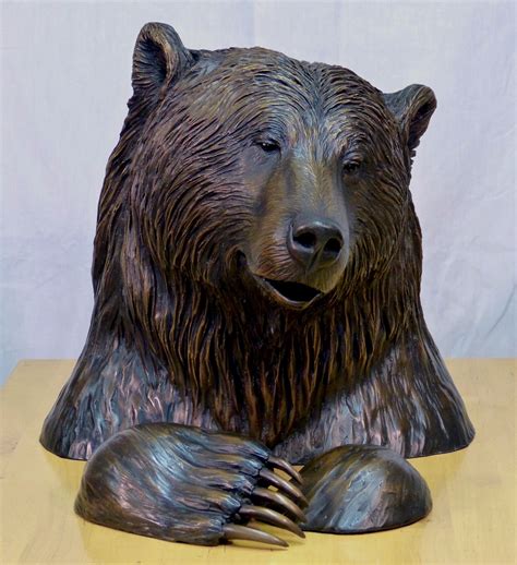 Grizzly Bear, Bronze, Sculpture | Tom Hjorleifson