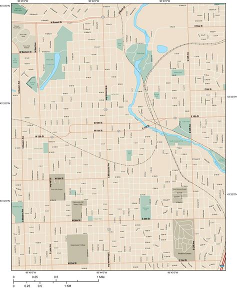 Map Of Sioux Falls Sd Streets