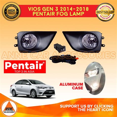 Pentair Foglamp Set Toyota Vios Aluminum Case Proof Fog