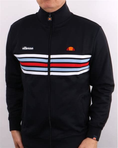 Ellesse Vicenza Track Top Navy Light Blue Red 80s Casual Classics