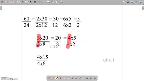 5eme Les Fractions Simplifier Une Fraction Youtube