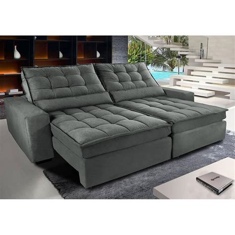 Sofa Retratil E Reclinavel Molas Ensacadas Cama Inbox Gold M