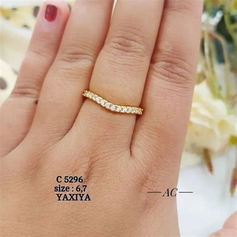 Jual Anti Karat Cincin Oval Keroncong Full Mata Replika Emas Shopee