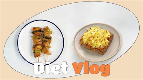 Sub ᰔdiet Vlogᰔ 10kg 다이어트 식단 로제 오트밀 닭죽 닭꼬치 머드스콘 딥카카오비밀 에그마요 오픈