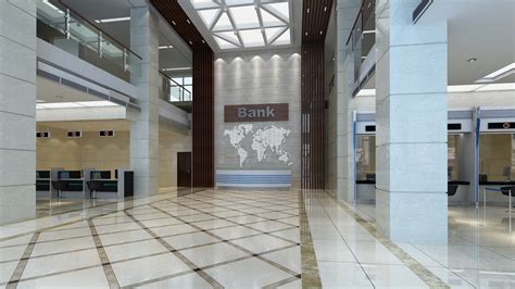 Bank lobby interior file 3D - TurboSquid 1594135