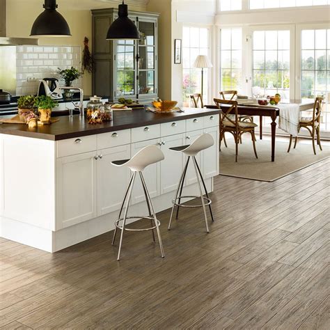 Wood Look Ceramic Tile Kitchen