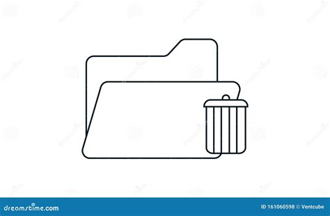 Map Pictogram Verwijderen Verwijderen Van Afvalbestanden Eps 10 Vector