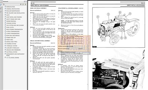 Massey Ferguson Mf Tractor Service Manual Pdf Vintagemanuals