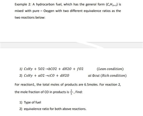 Answered Example 2 A Hydrocarbon Fuel Which Bartleby