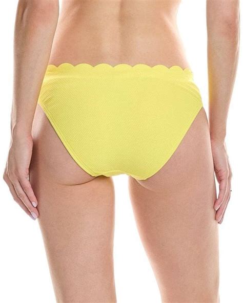 Kate Spade High Cut Bikini Bottom In Yellow Lyst