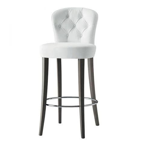 White Leather Bar Stools With Backs