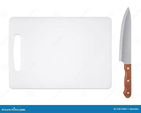 Cutting Board And Kitchen Knife Stock Image Image Of Cook Knife