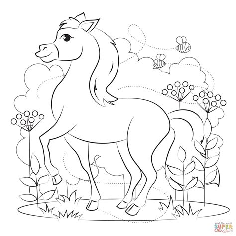 Horse coloring page | Free Printable Coloring Pages