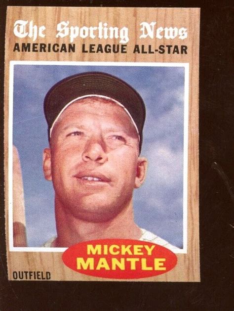 Topps Baseball Card Mickey Mantle All Star New York Yankees