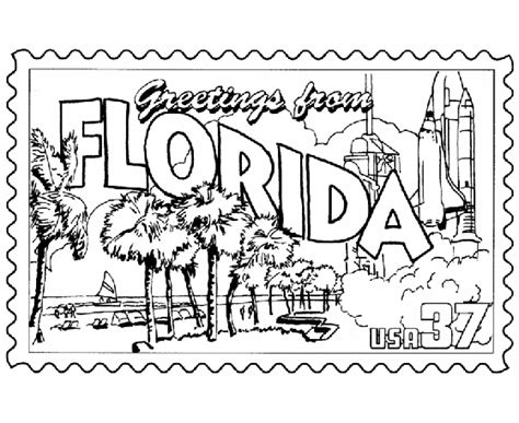 Florida State Symbol Coloring Pages