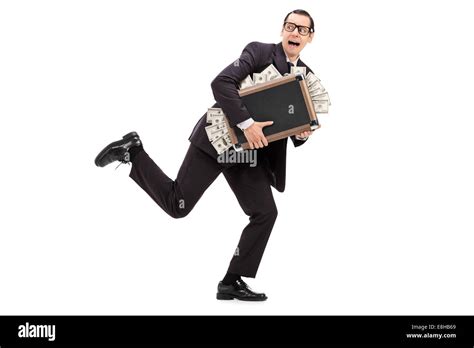 Businessman Money Running Hi Res Stock Photography And Images Alamy