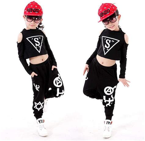 Moyuqi Kinder Fr Hlingsbekleidung Set Kost Me Schwarze Hip Hop Dance