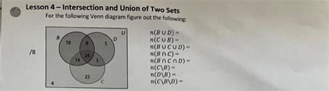 solved lesson  intersection  union   sets   cheggcom