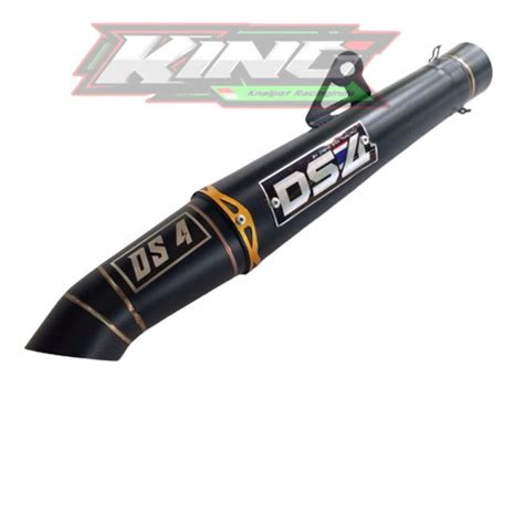 Daeng Racing Exhaust SAI4 DS4 Black Doff Inlet 50 51mm Canister Only