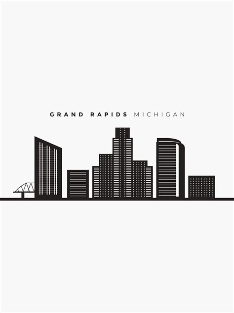 "Grand Rapids City Skyline Travel" Sticker for Sale by DuxDesign ...