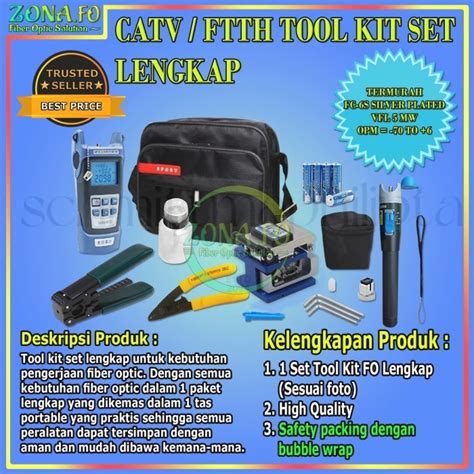 Jual FTTH Tool Kit SET Lengkap OPM VFL Cleaver FO Fiber Optik Toolkit