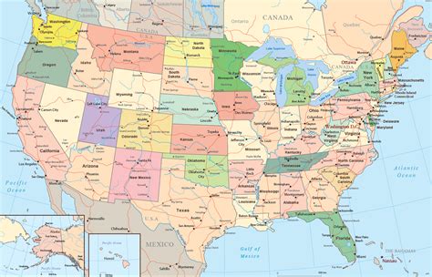 united states map political