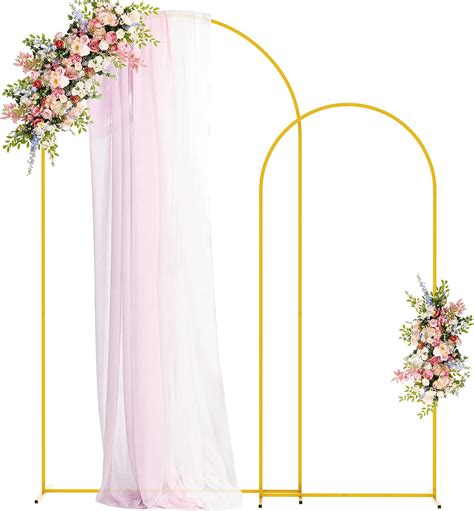 Fomcet Metal Arch Backdrop Stand Set Of Gold Wedding Arch Stand Ft