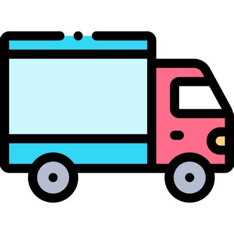 Delivery Truck Detailed Rounded Lineal Color Icon