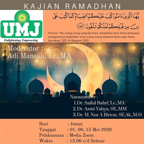 Kajian Ramadhan Fakultas Ekonomi Dan Bisnis Umj Fakultas Ekonomi Dan