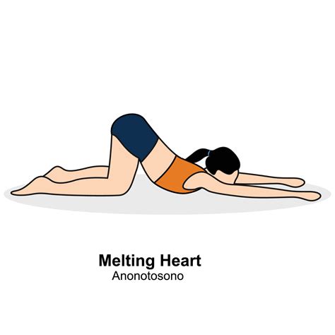 Woman Doing Yoga Melting Heart Pose Pro Vector Illustration