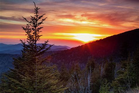 Clingmans Spring Sunset Photograph By Jackie Novak Fine Art America